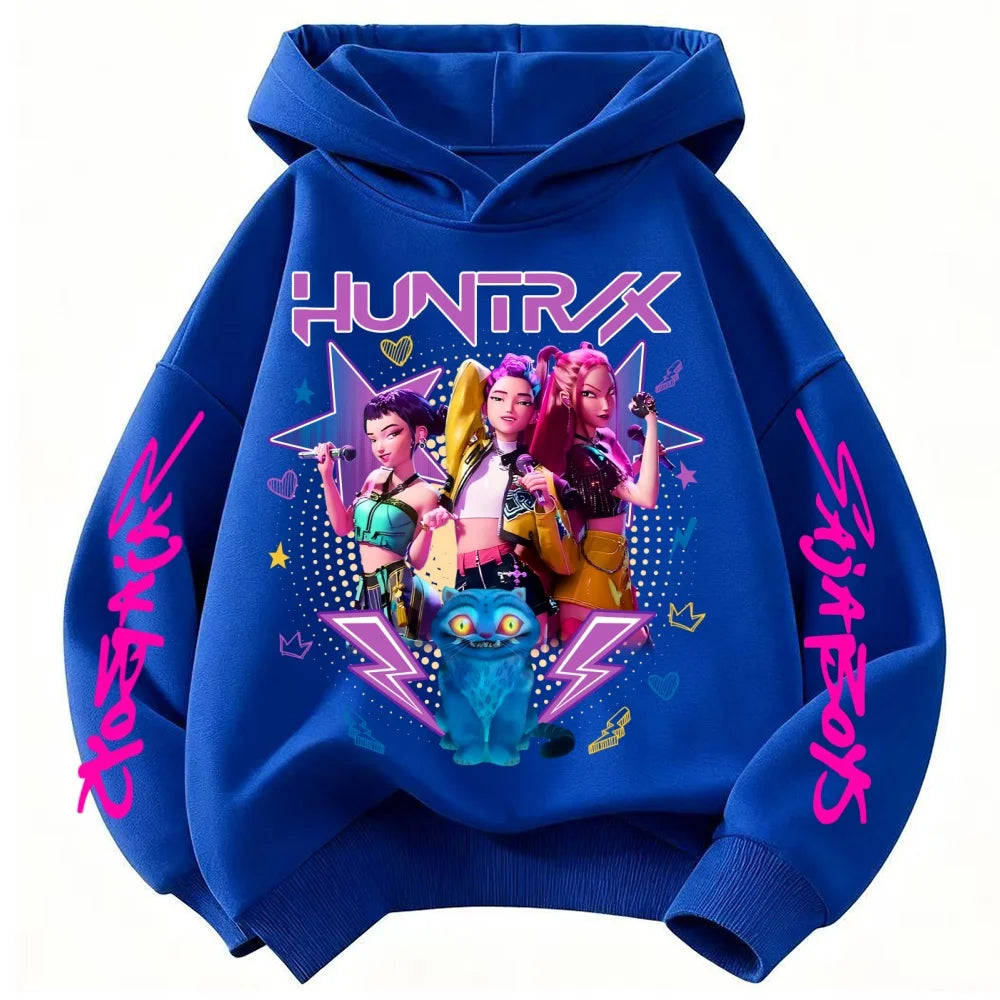 Sweat à capuche Huntrix bleu
