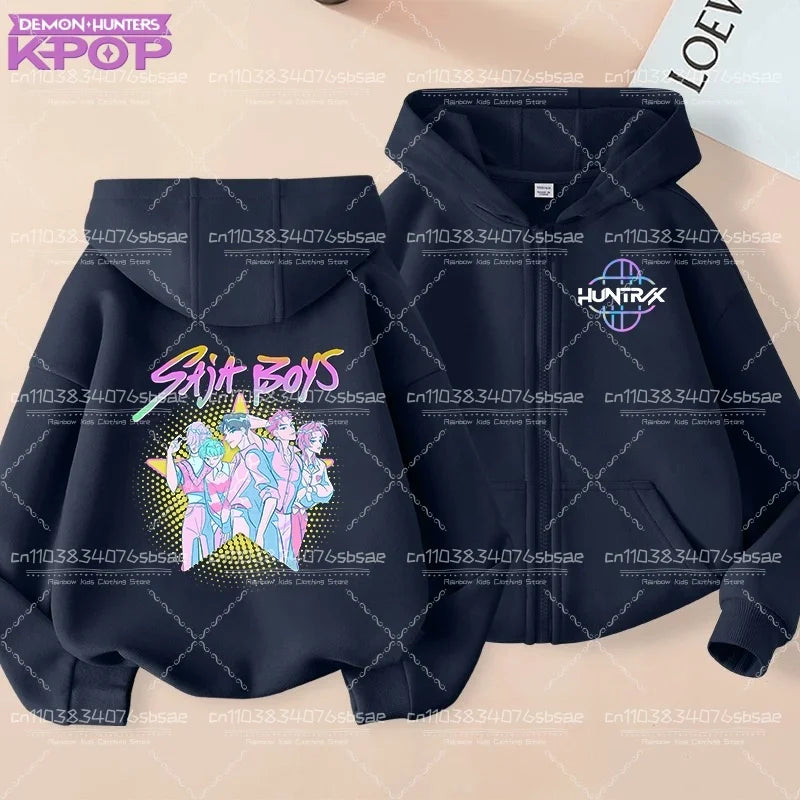 Sweat à capuche Saja Boys Anime - Bleu Marine