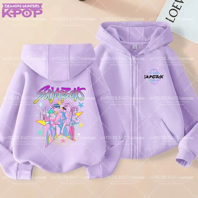 Sweat à capuche Saja Boys Star - Mauve