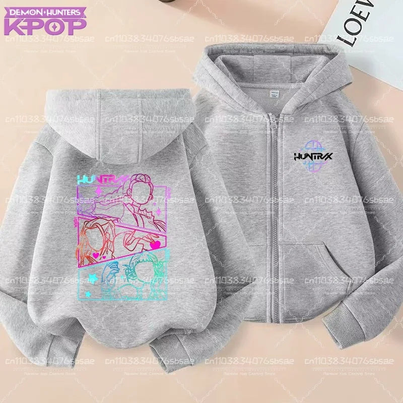 Sweat à capuche Huntrix - Gris