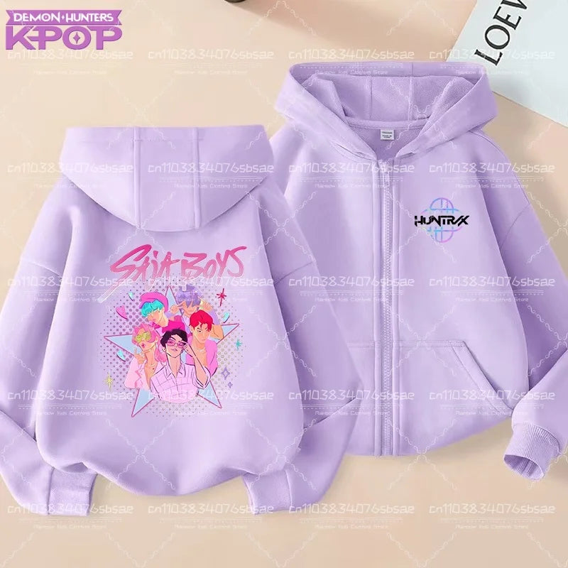 Sweat à capuche Saja Boys Band - Mauve