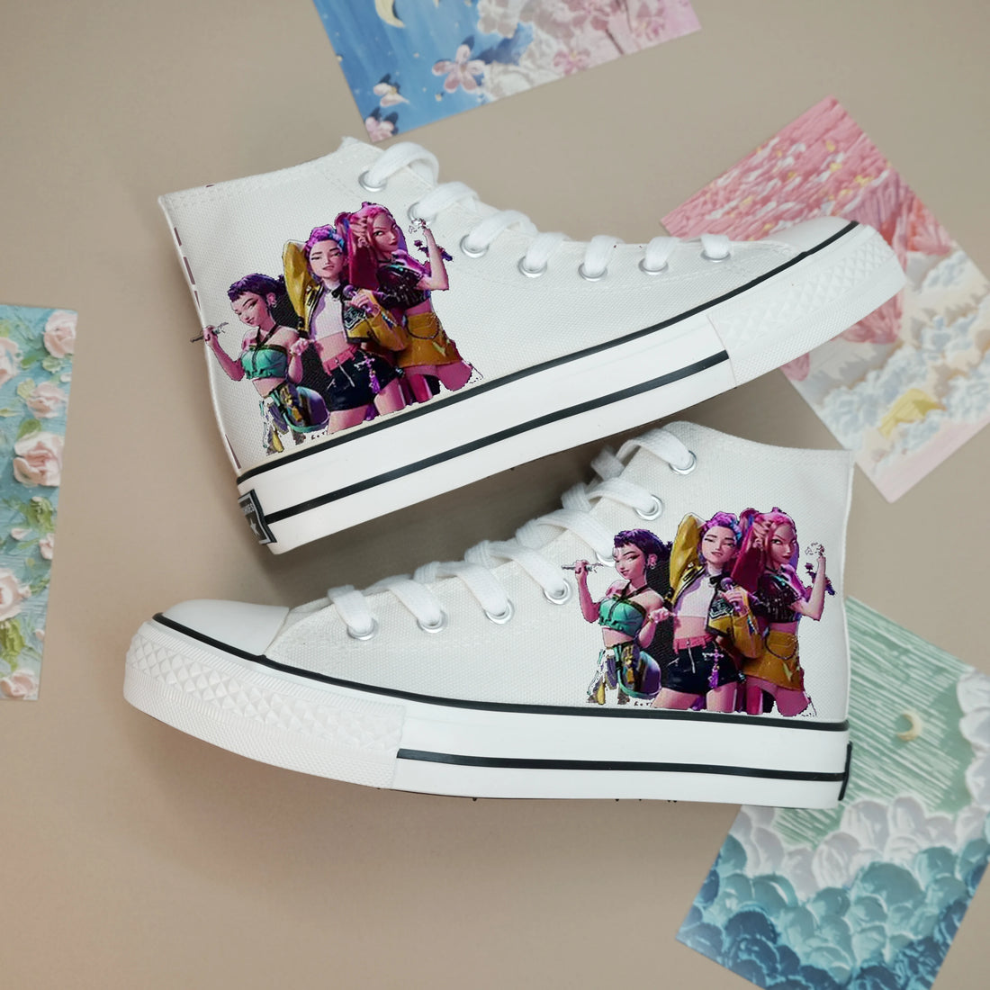 Chaussures Sneakers Huntrix Anime Blanc