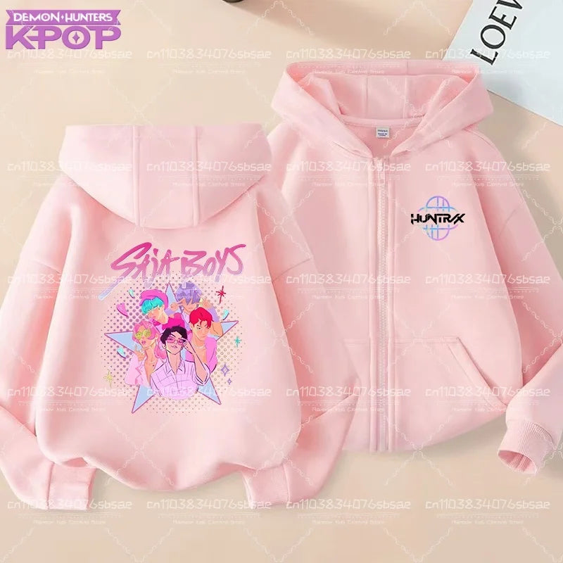 Sweat à capuche Saja Boys Band - Rose