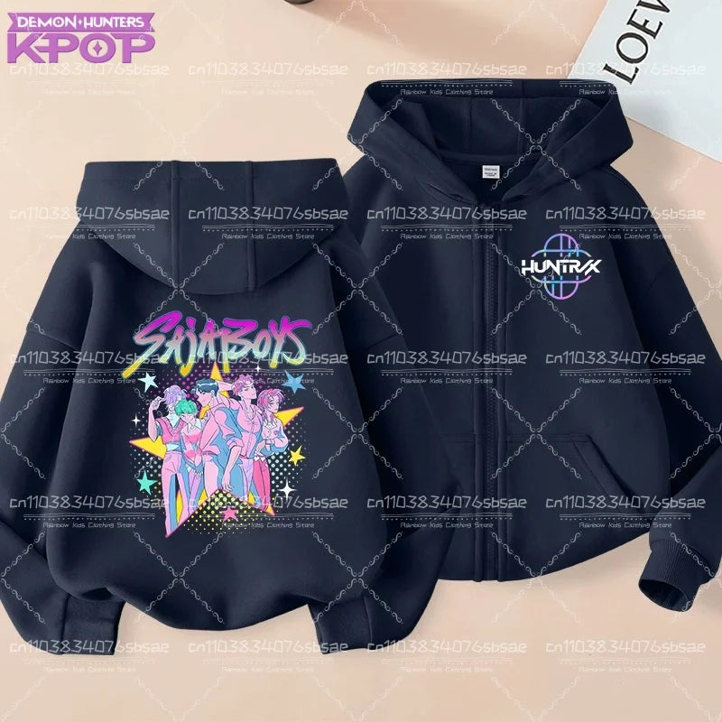 Sweat à capuche Saja Boys Star - Bleu Marine