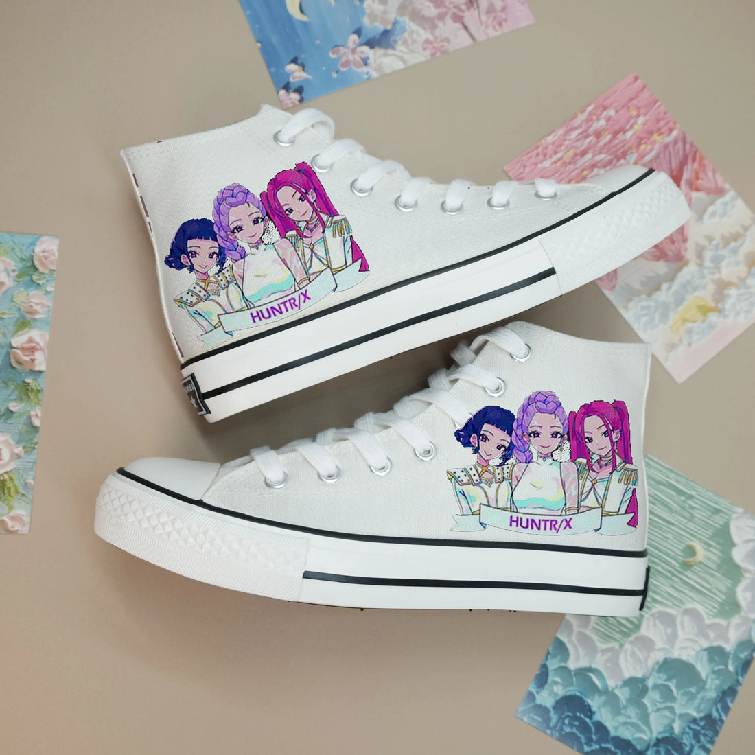 Chaussures Sneakers Huntrix Anime Blanc