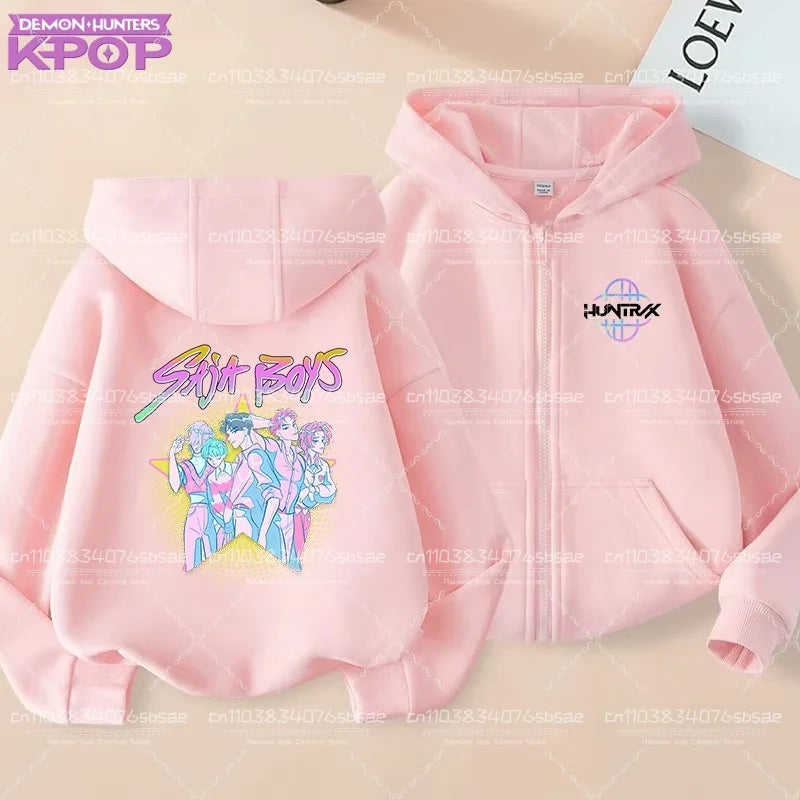 Sweat à capuche Saja Boys Anime - Rose