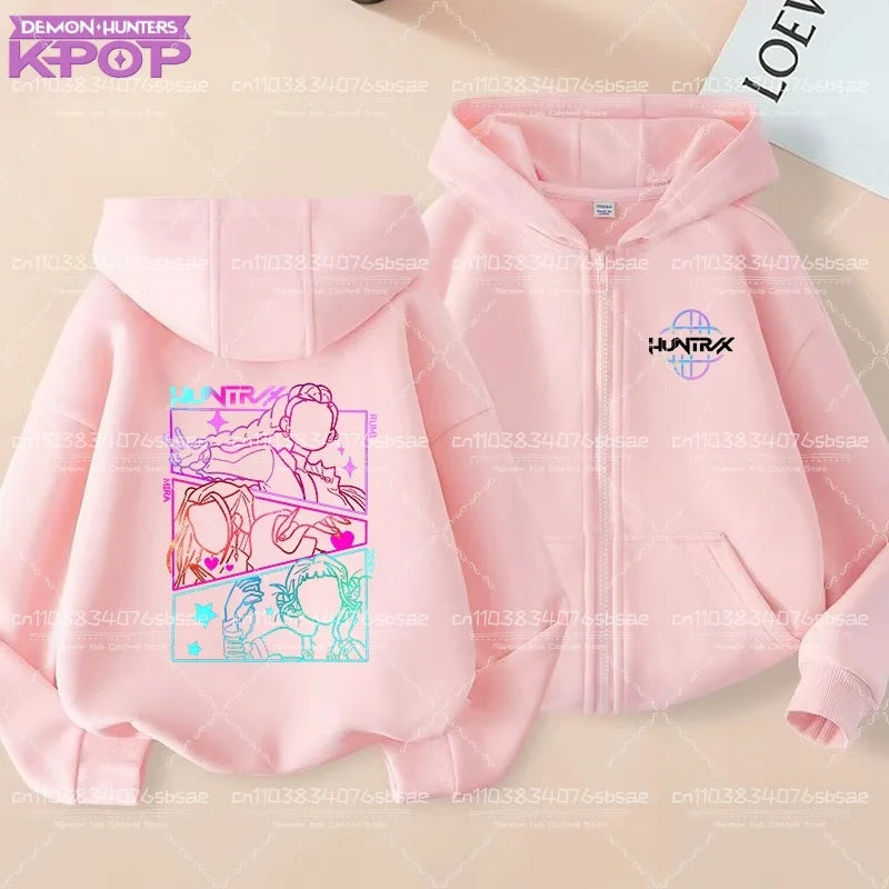 Sweat à capuche Huntrix - Rose