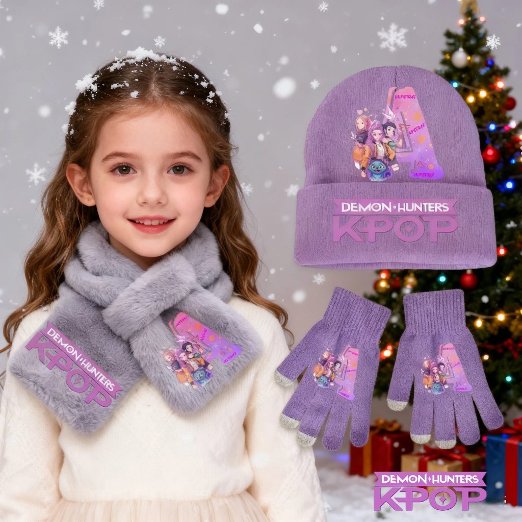Ensemble Bonnet et Gants Huntrix Demon Hunters