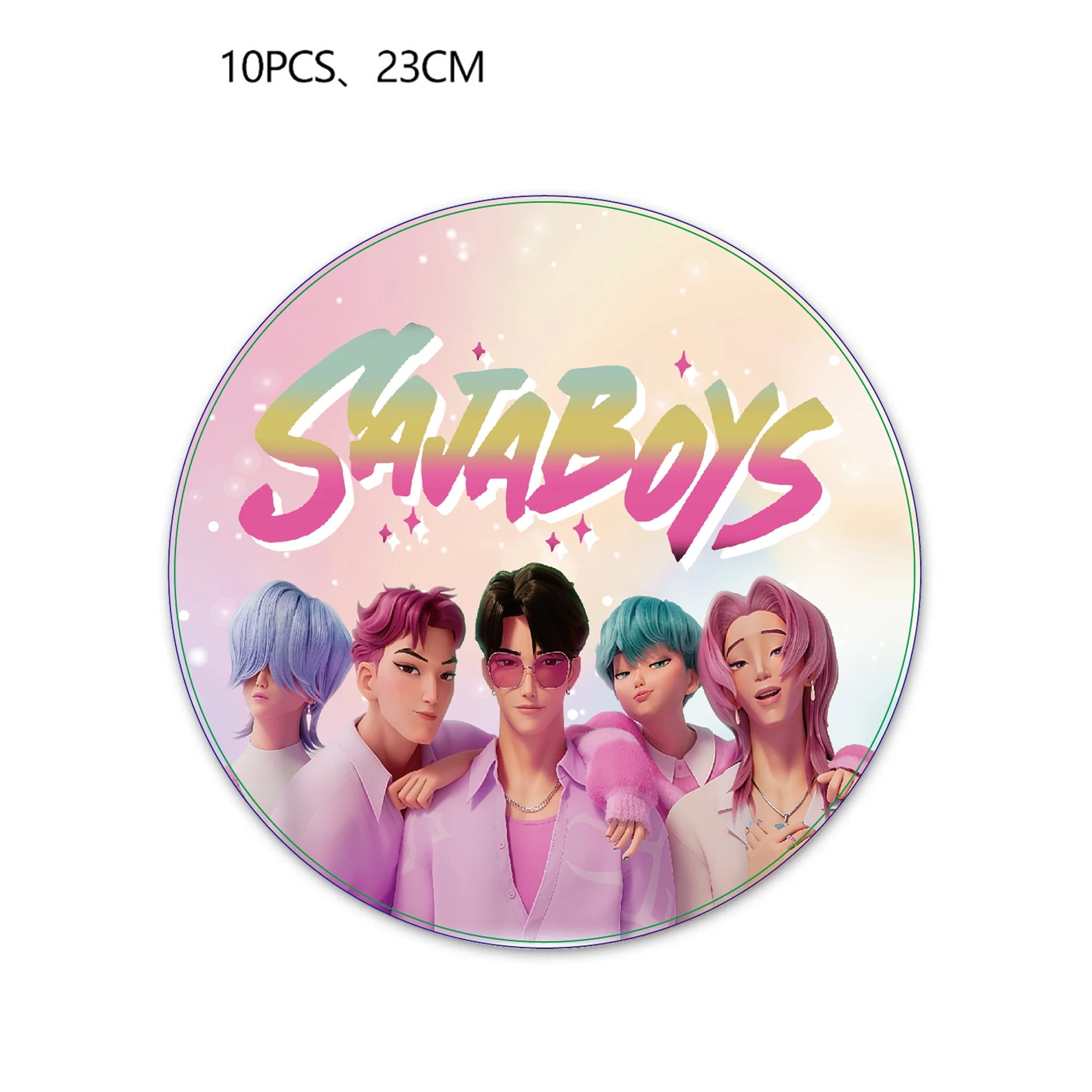 Assiettes anniversaire - Saja Boys 2 Assiettes anniversaire - Saja Boys - 23cm