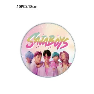 Assiettes anniversaire - Saja Boys - 18cm