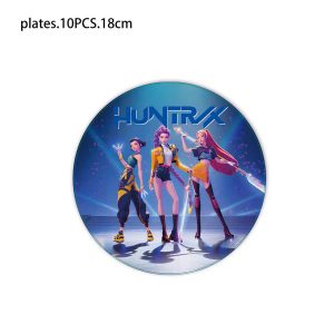 Assiettes anniversaire - Huntrix 18cm