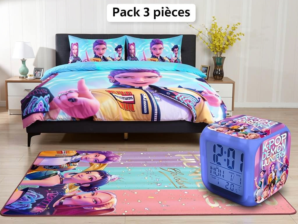 Pack Décoration Chambre Demon Hunters – Édition Huntrix (3 pièces) 3 Pack Décoration Chambre Huntrix Show