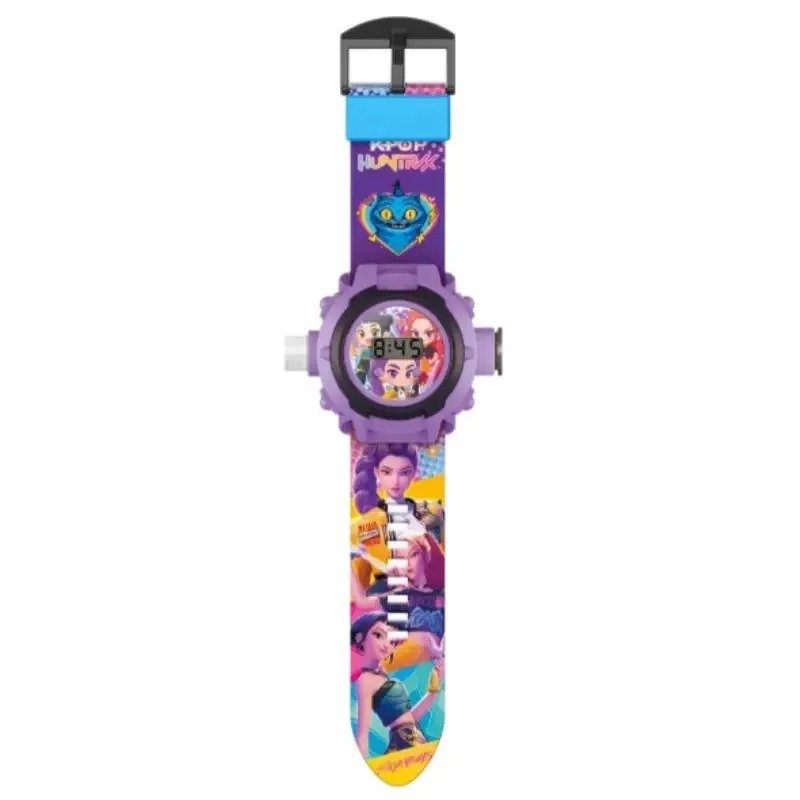 Montre Digitale Enfant avec Projecteur Lumineux – Kpop Demon Hunters Huntrix 1 Montre digitale enfant Huntrix avec projecteur lumineux. Affiche l’heure et projette des images amusantes. Cadeau idéal pour fans Kpop Demon Hunters.