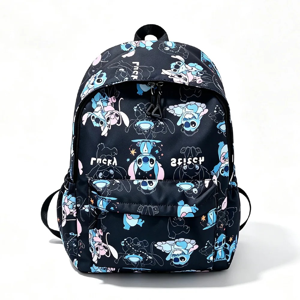Sac à Dos Stitch Grande Capacité Enfant – Primaire CP à CM2 2 Sac à dos Stitch motif intégral noir pour enfant primaire